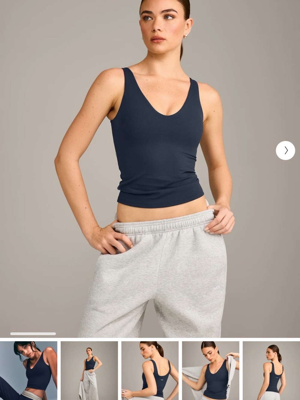 Oner Active Navy Scoop Neck Tank Top